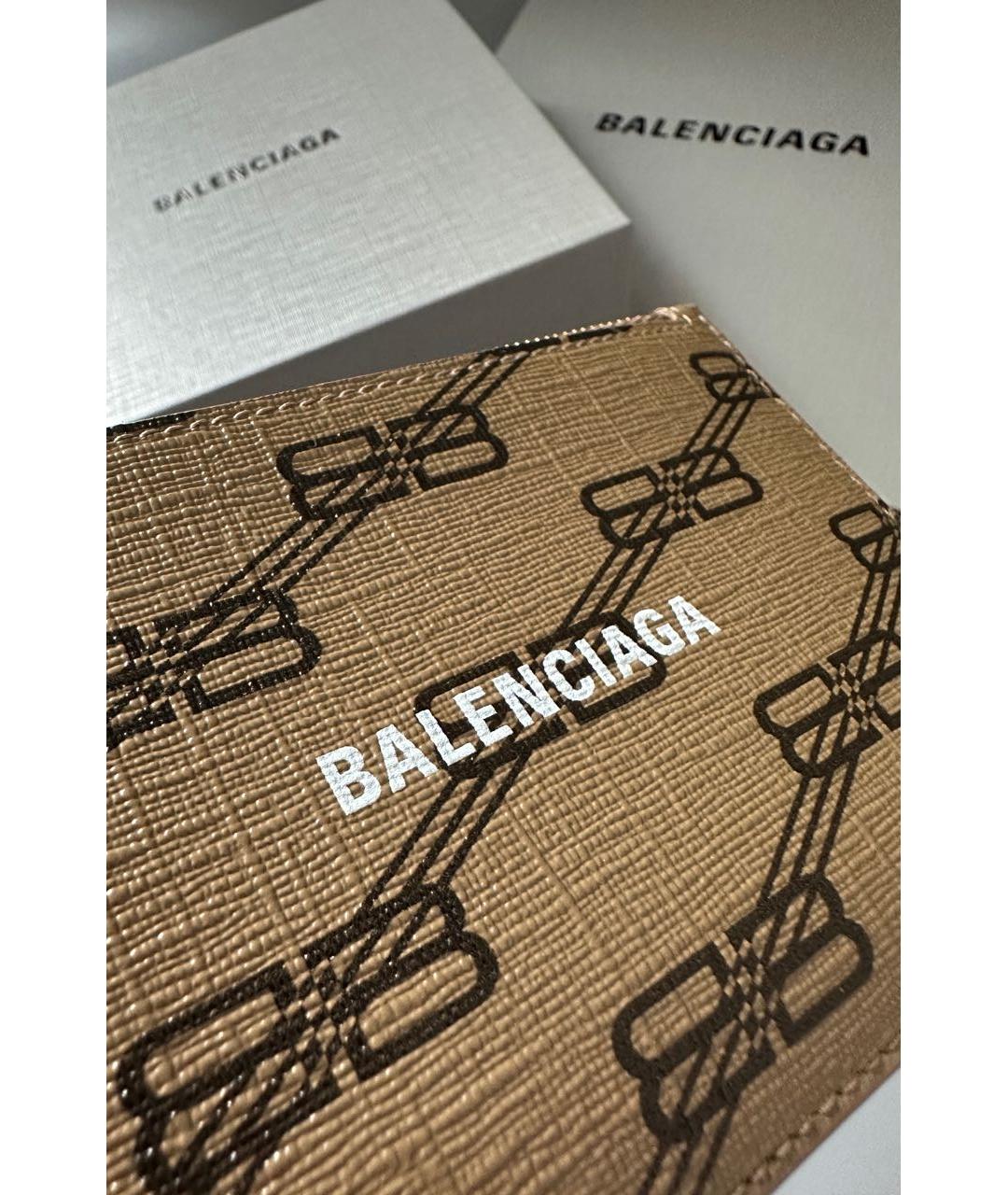 BALENCIAGA Коричневый кожаный кардхолдер, фото 6