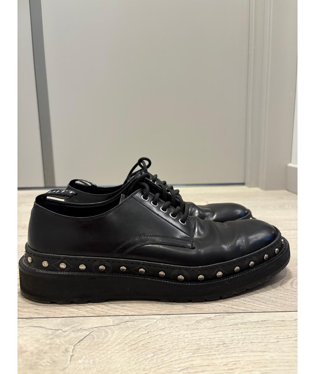 LOUIS VUITTON Черные кожаные низкие ботинки, фото 4