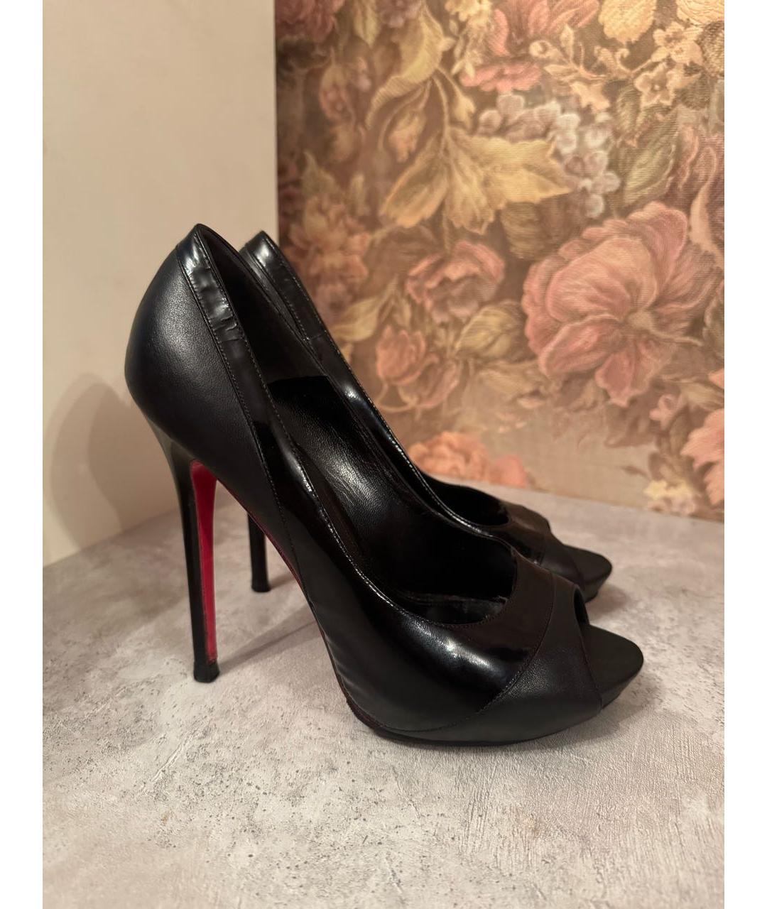ALEXANDER MCQUEEN Черные кожаные туфли, фото 7