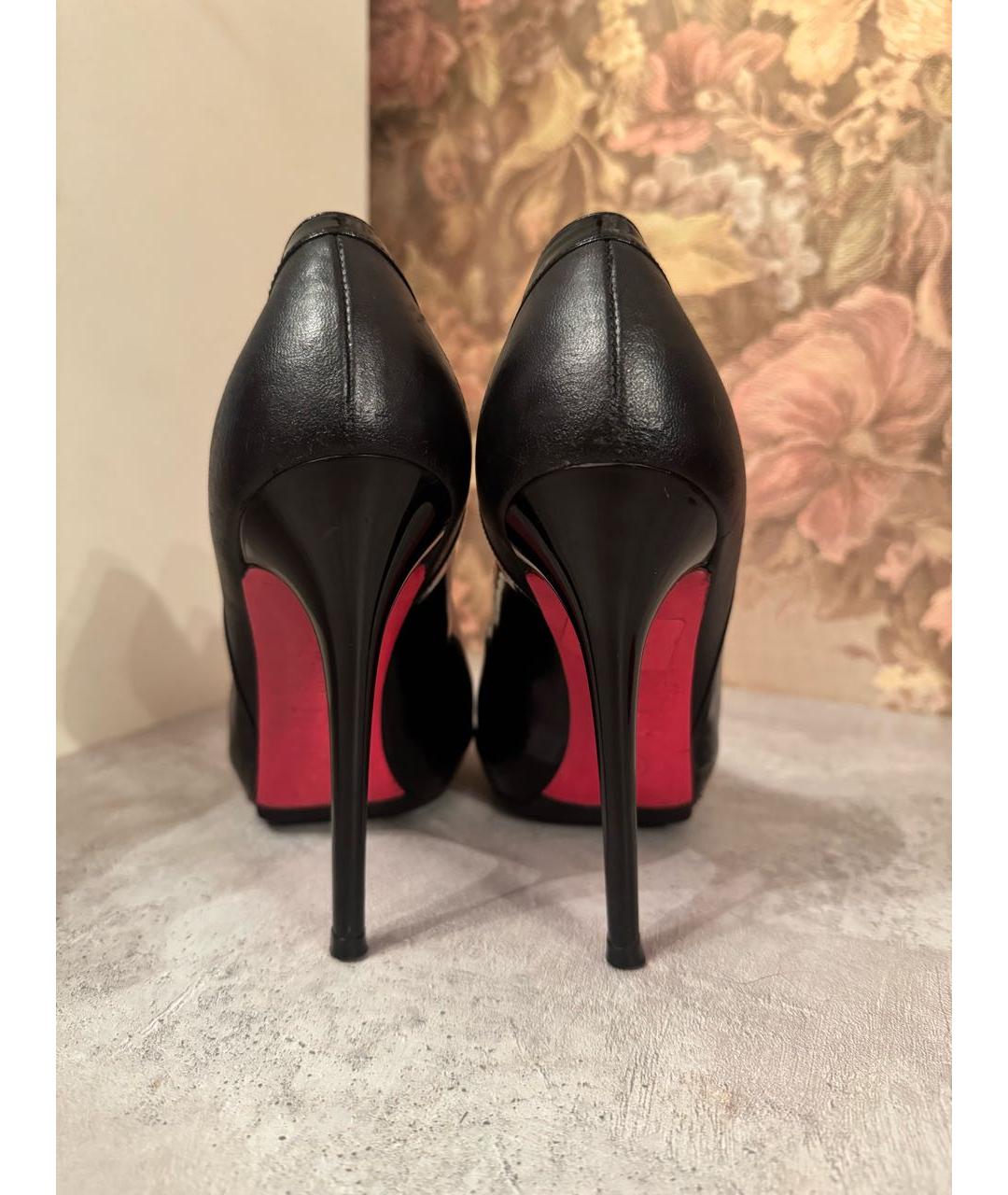 ALEXANDER MCQUEEN Черные кожаные туфли, фото 4
