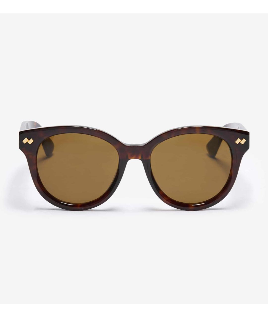 BOTTEGA VENETA Коричневые пластиковые солнцезащитные очки, фото 4