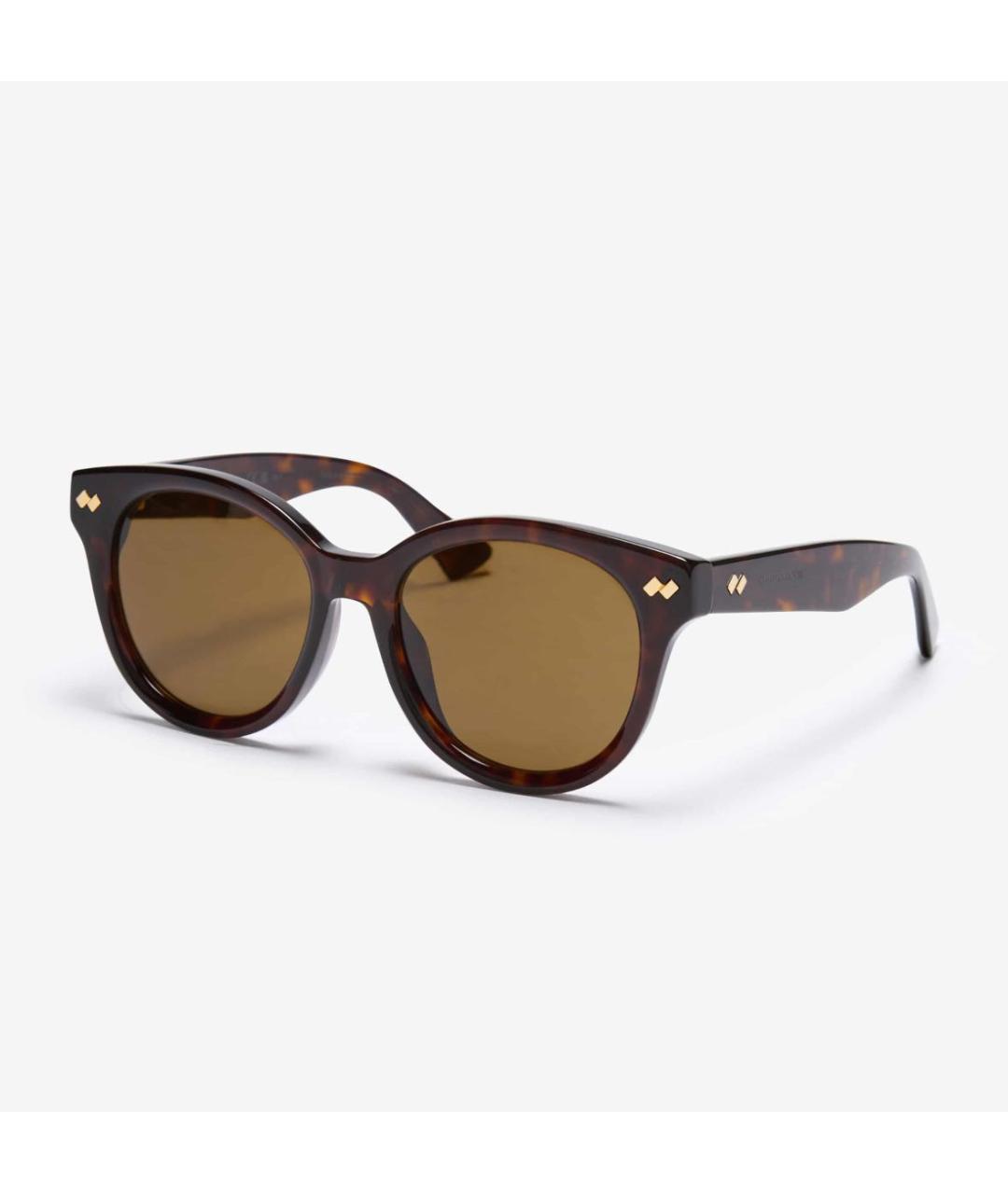 BOTTEGA VENETA Коричневые пластиковые солнцезащитные очки, фото 2