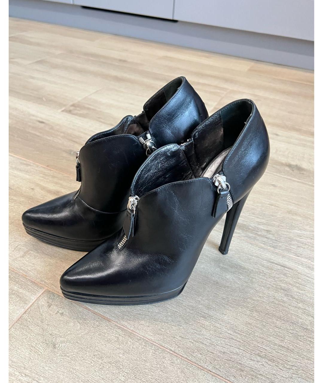 CASADEI Черные кожаные ботильоны, фото 3
