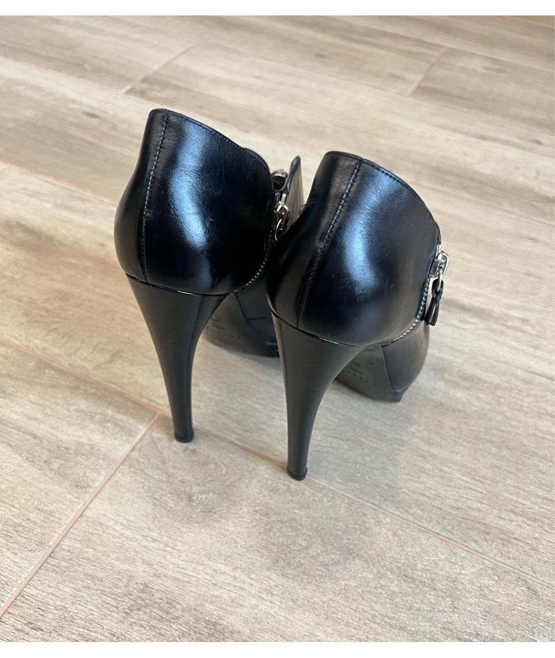 CASADEI Черные кожаные ботильоны, фото 4