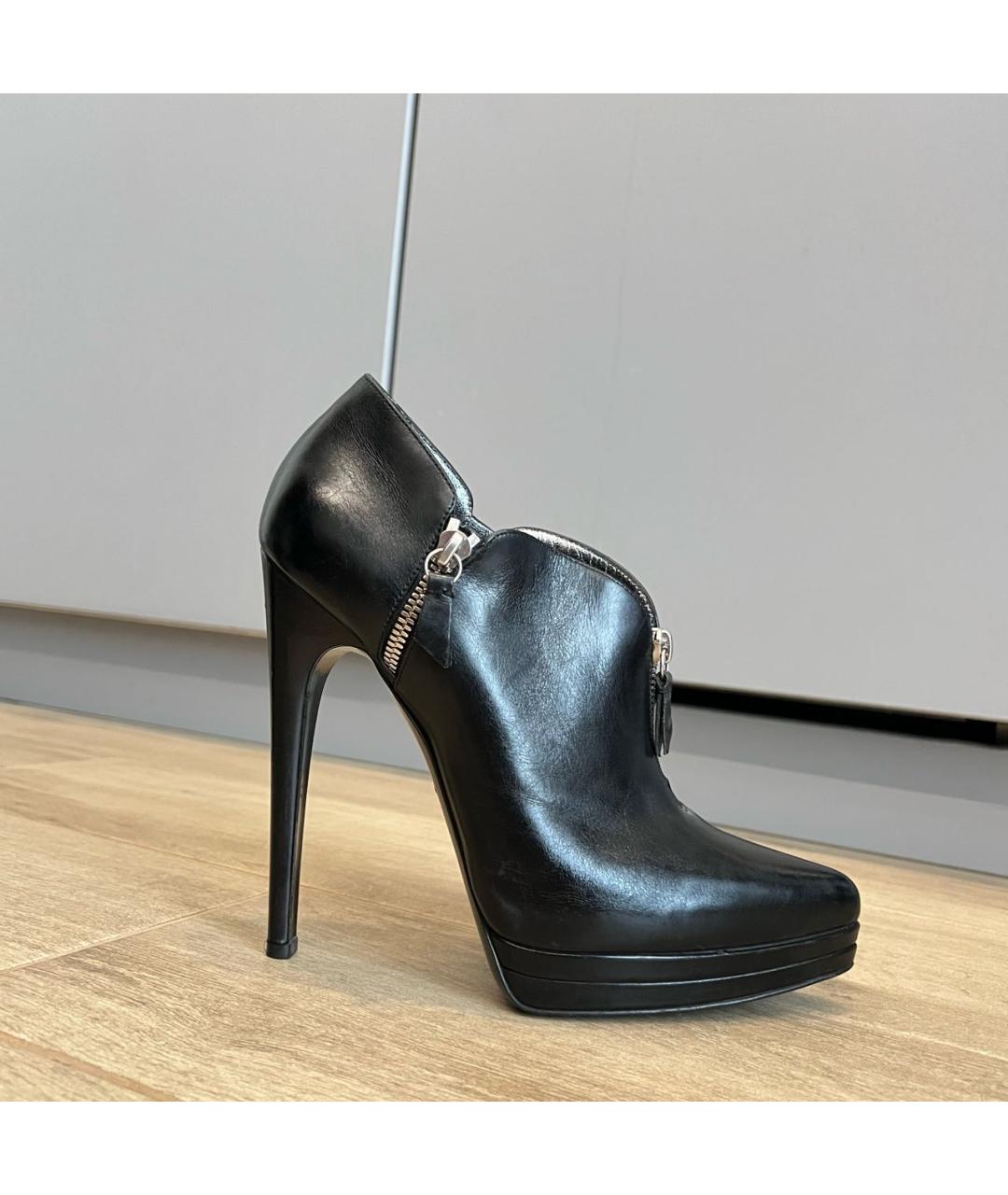 CASADEI Черные кожаные ботильоны, фото 6