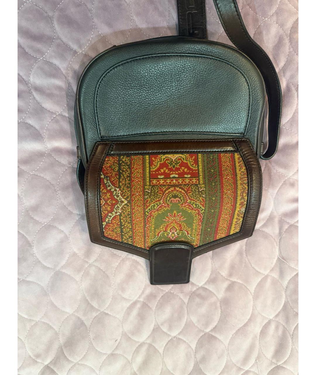 ETRO Коричневая кожаная сумка через плечо, фото 3