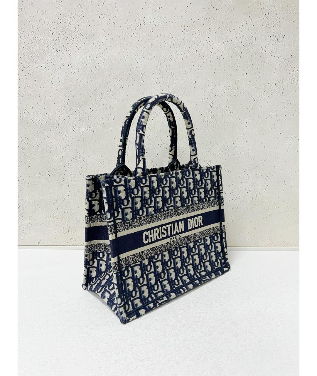 DIOR HOMME Голубая жаккардовая сумка с короткими ручками, фото 4