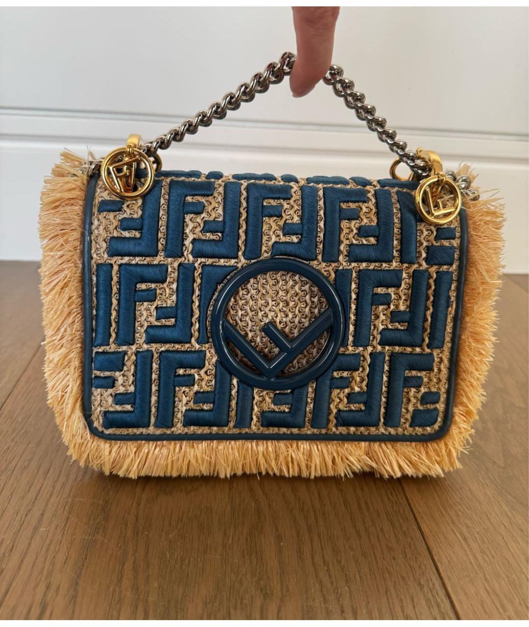 FENDI Синяя сумка через плечо, фото 7