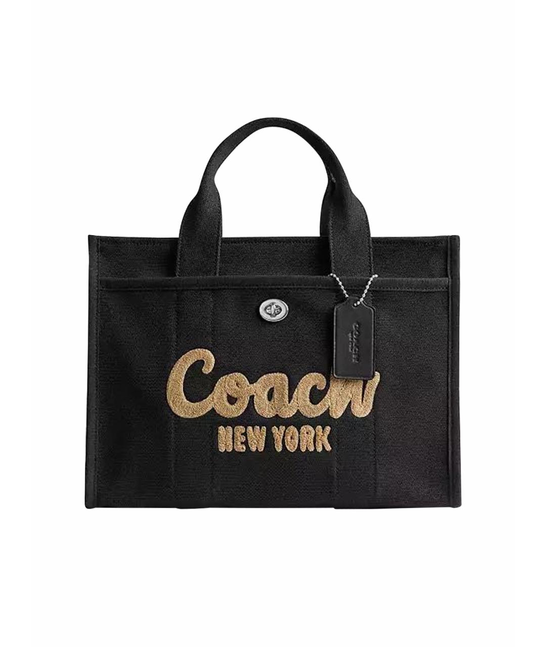 COACH Черная хлопковая сумка тоут, фото 1