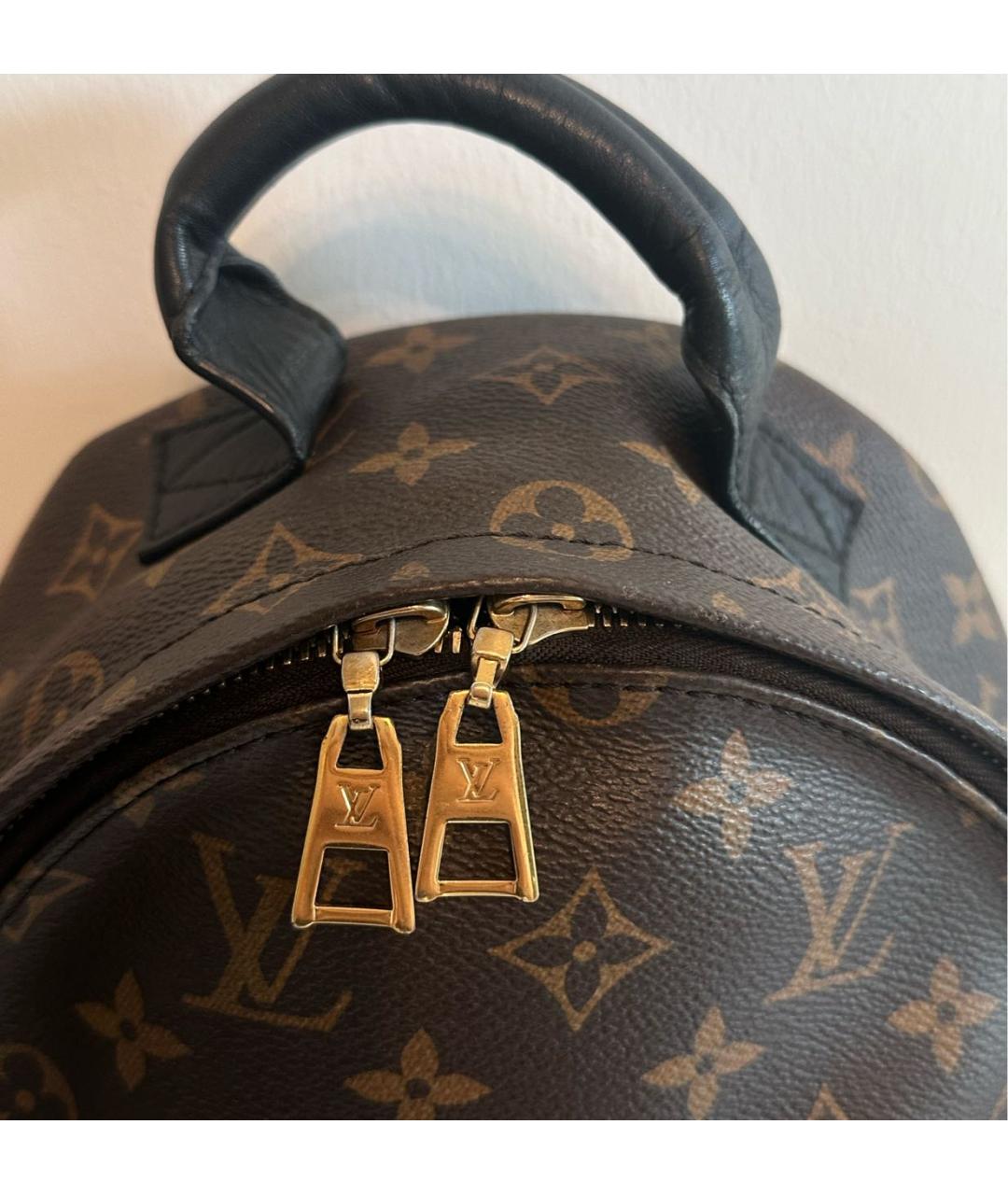 LOUIS VUITTON Коричневый рюкзак из искусственной кожи, фото 6