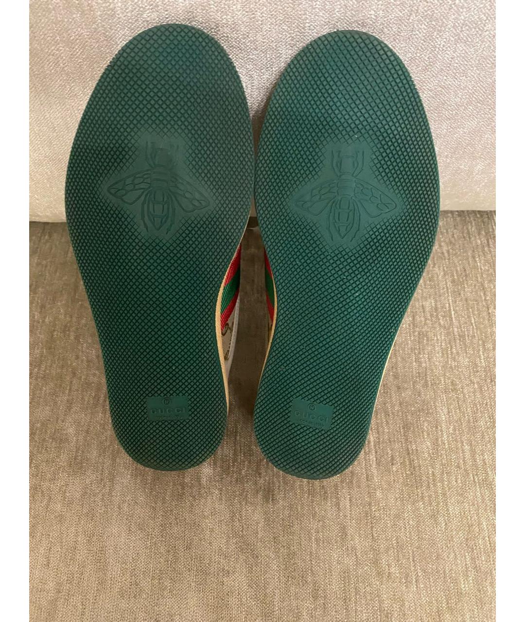 GUCCI Бежевые замшевые кеды, фото 7