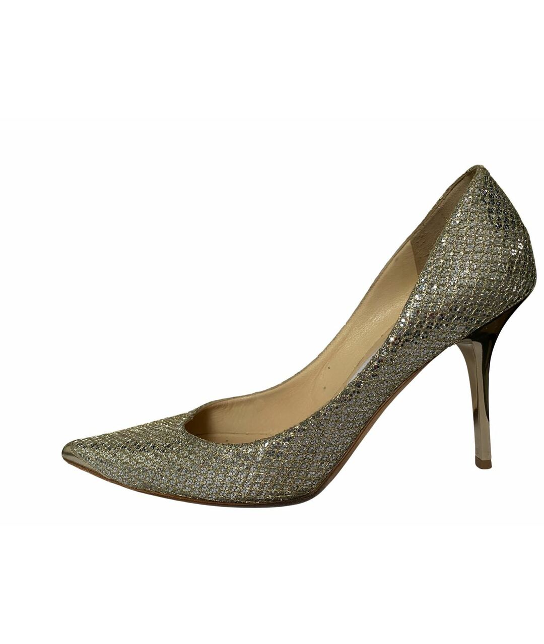 JIMMY CHOO Серебряные кожаные туфли, фото 8