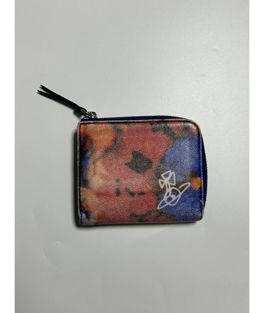 VIVIENNE WESTWOOD Синий кожаный кошелек, фото 8