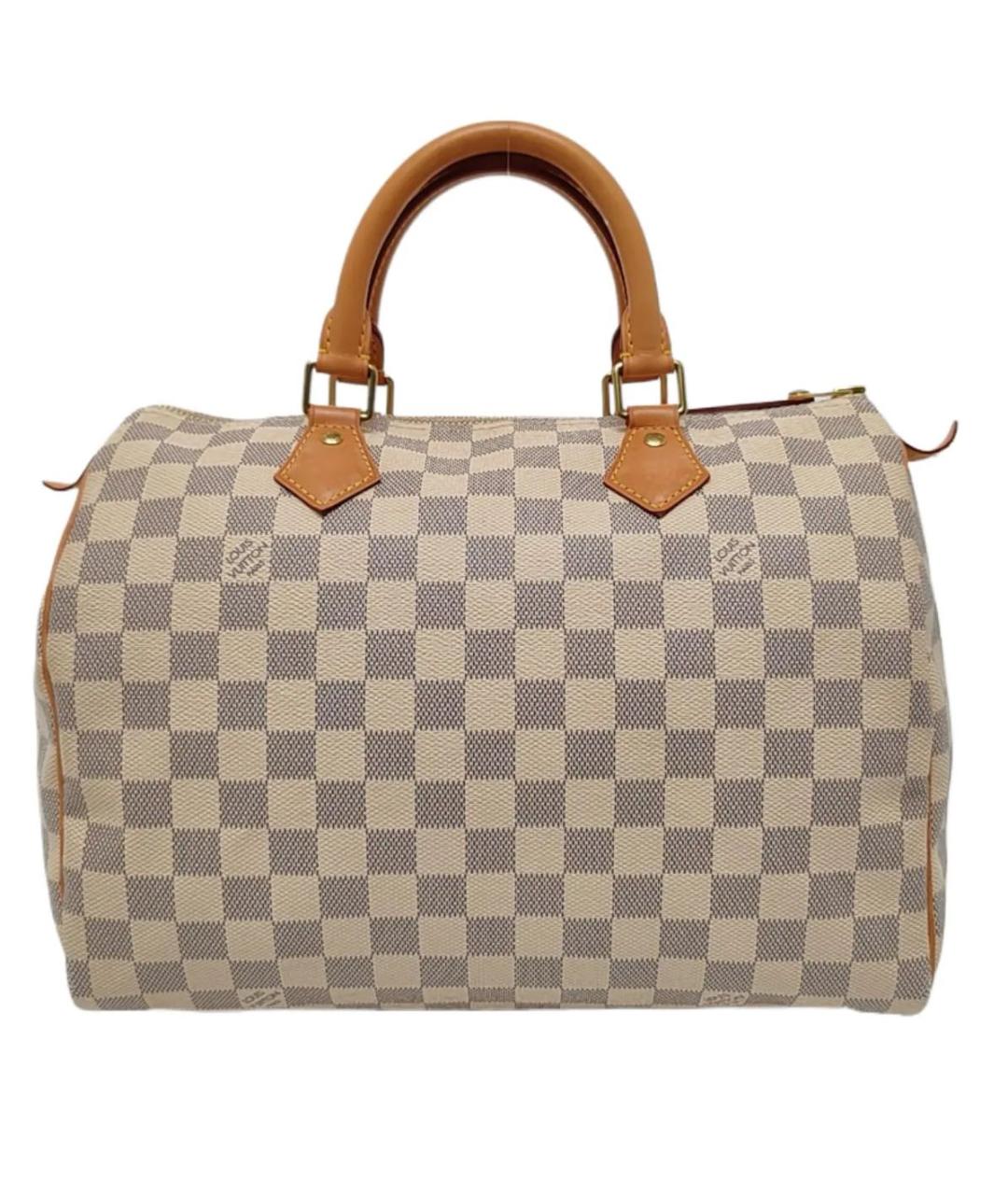 LOUIS VUITTON Бежевая кожаная сумка с короткими ручками, фото 1