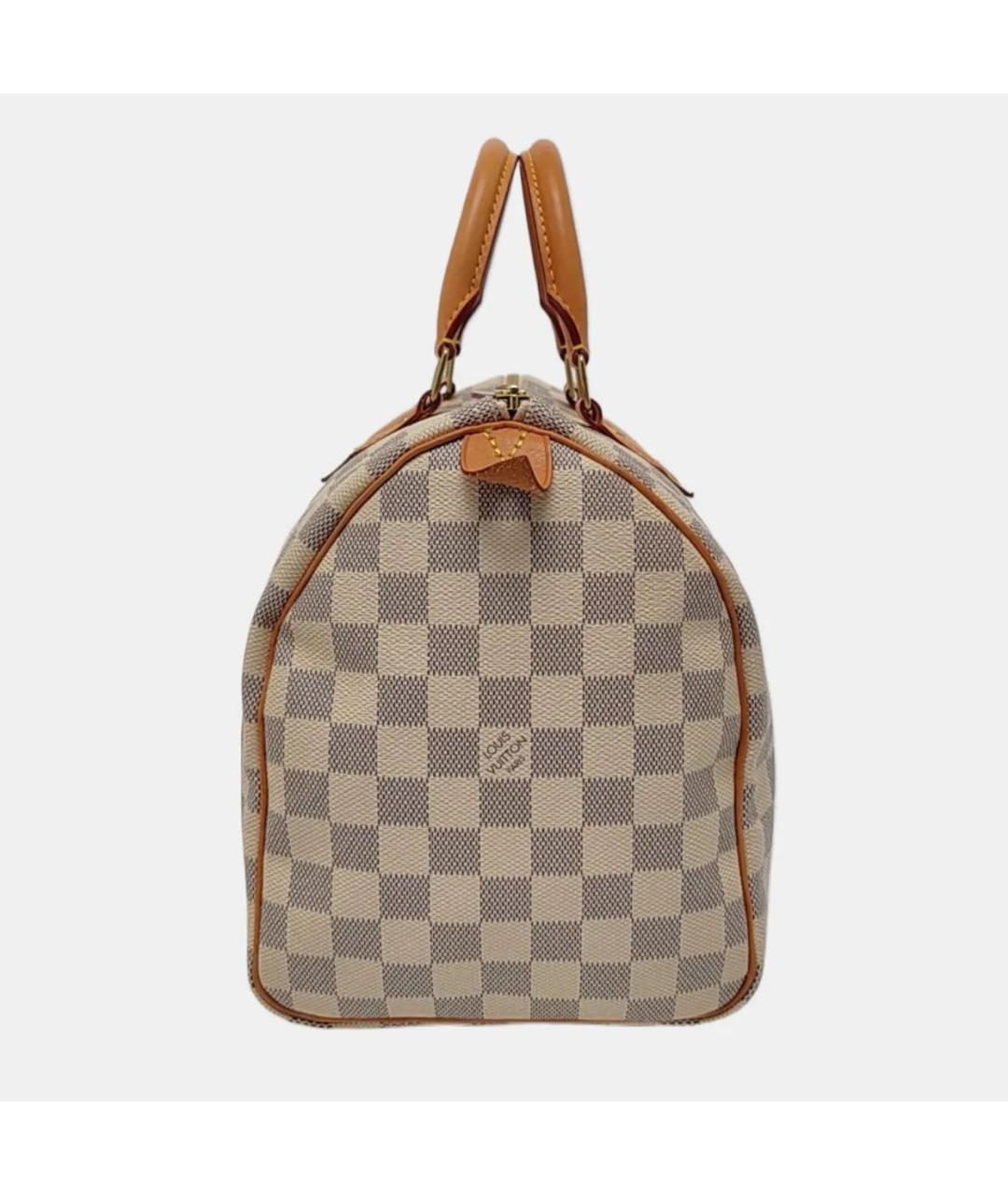 LOUIS VUITTON Бежевая кожаная сумка с короткими ручками, фото 2