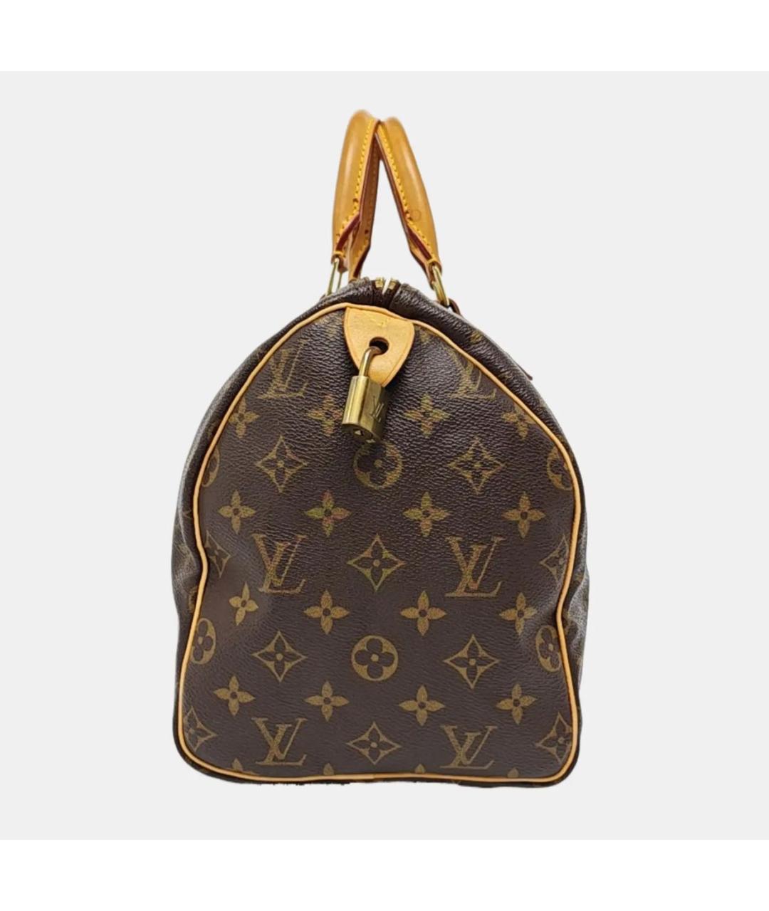 LOUIS VUITTON Коричневая кожаная сумка с короткими ручками, фото 2