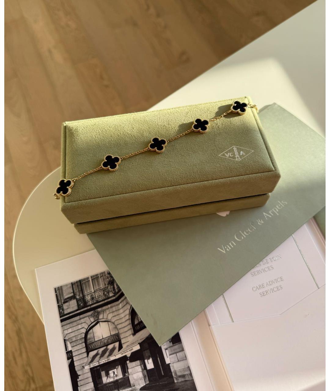VAN CLEEF & ARPELS Черный браслет из желтого золота, фото 3
