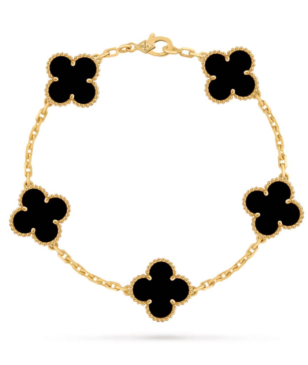 VAN CLEEF & ARPELS Черный браслет из желтого золота, фото 1