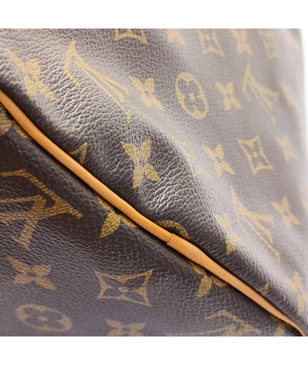LOUIS VUITTON Коричневая кожаная сумка с короткими ручками, фото 6