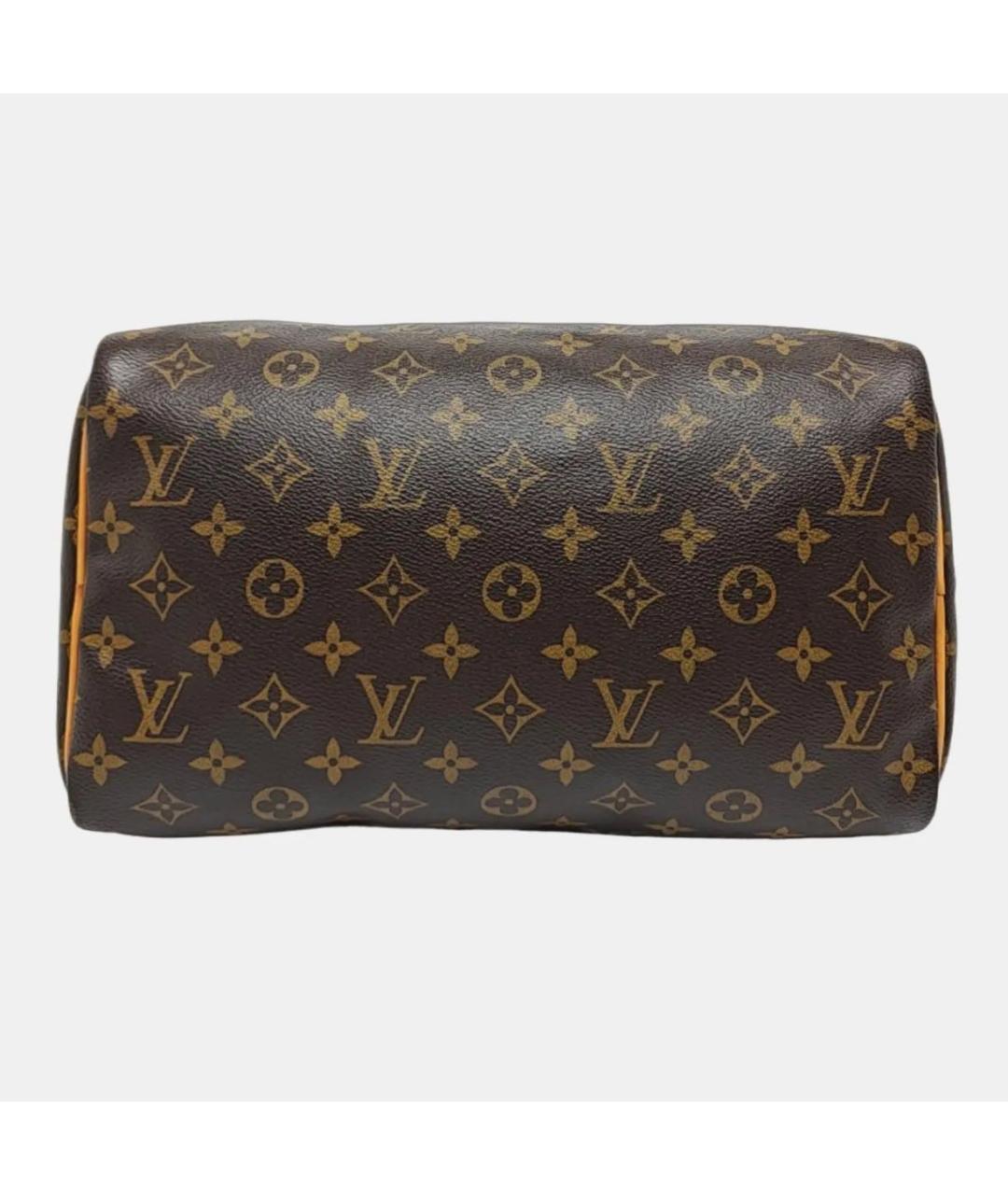 LOUIS VUITTON Коричневая кожаная сумка с короткими ручками, фото 4