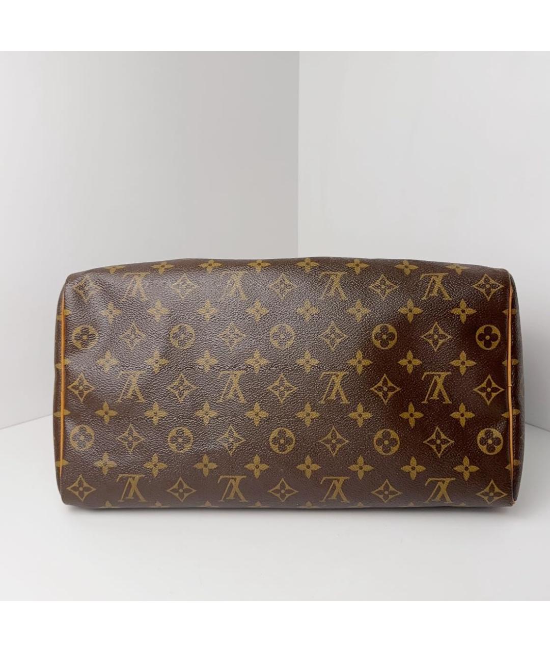 LOUIS VUITTON Коричневая кожаная сумка с короткими ручками, фото 6