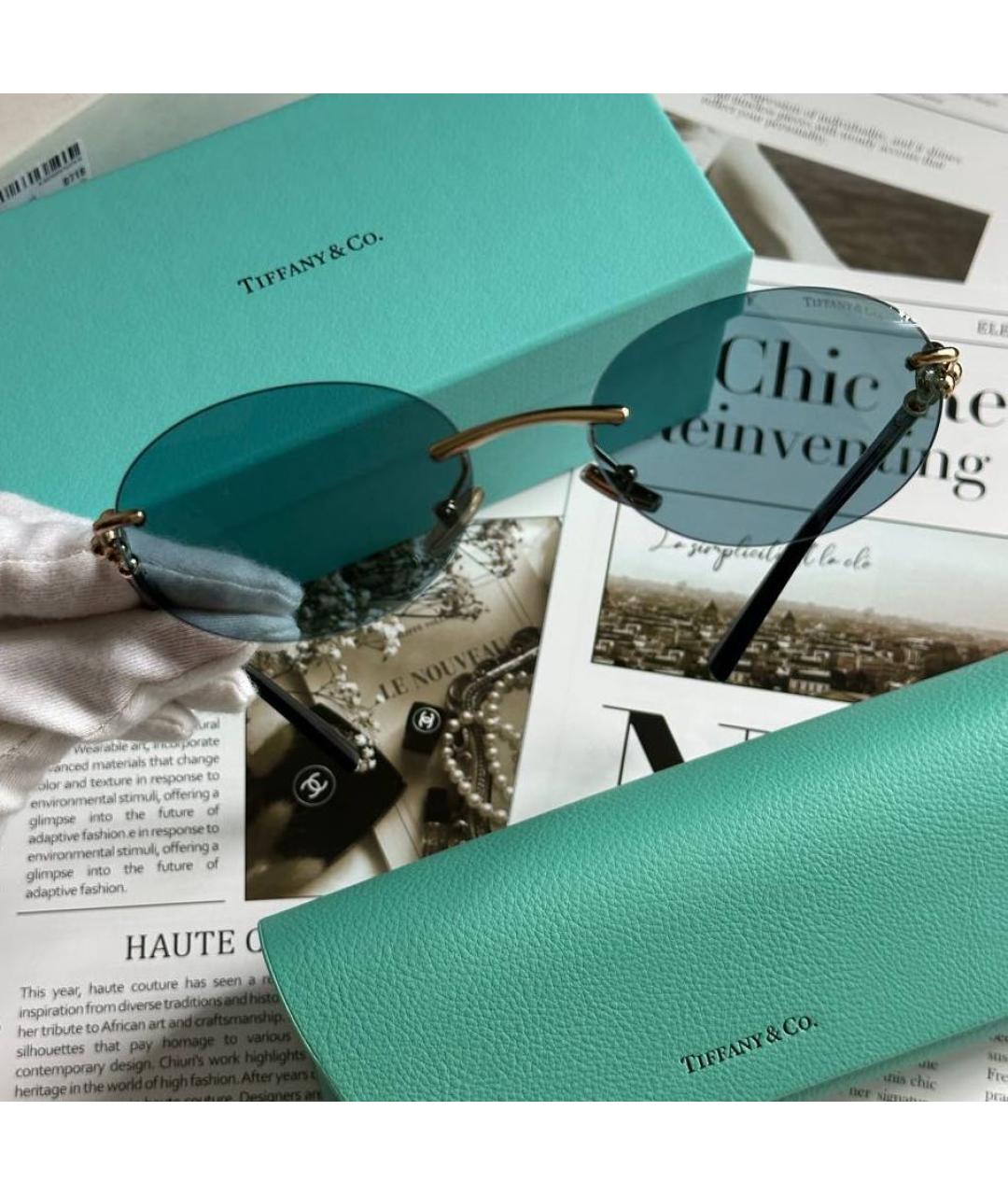 TIFFANY&CO Голубые солнцезащитные очки, фото 5