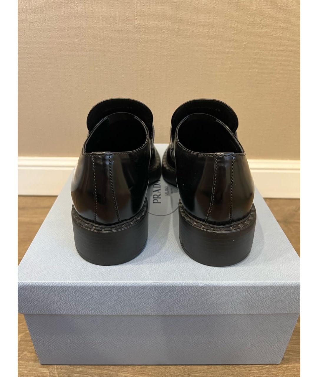 PRADA Черные кожаные лоферы, фото 3