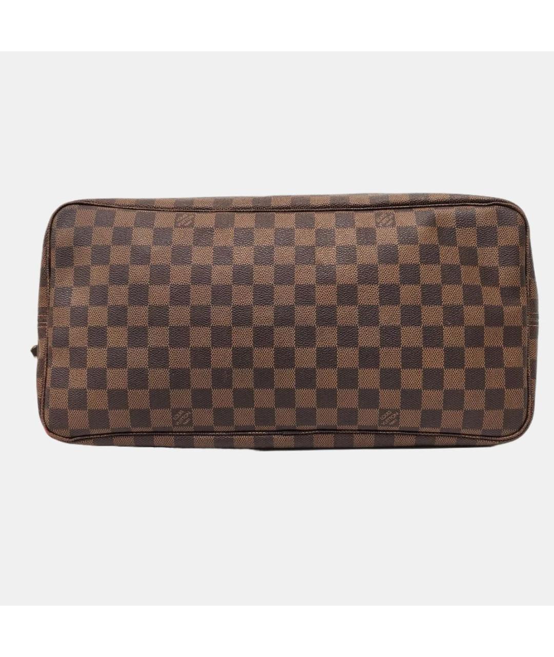 LOUIS VUITTON Коричневая кожаная сумка тоут, фото 5
