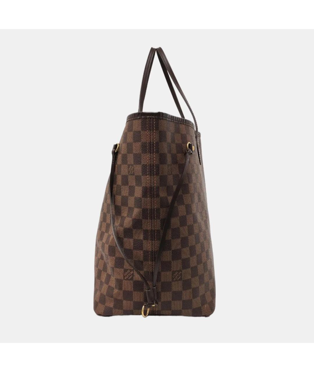 LOUIS VUITTON Коричневая кожаная сумка тоут, фото 3