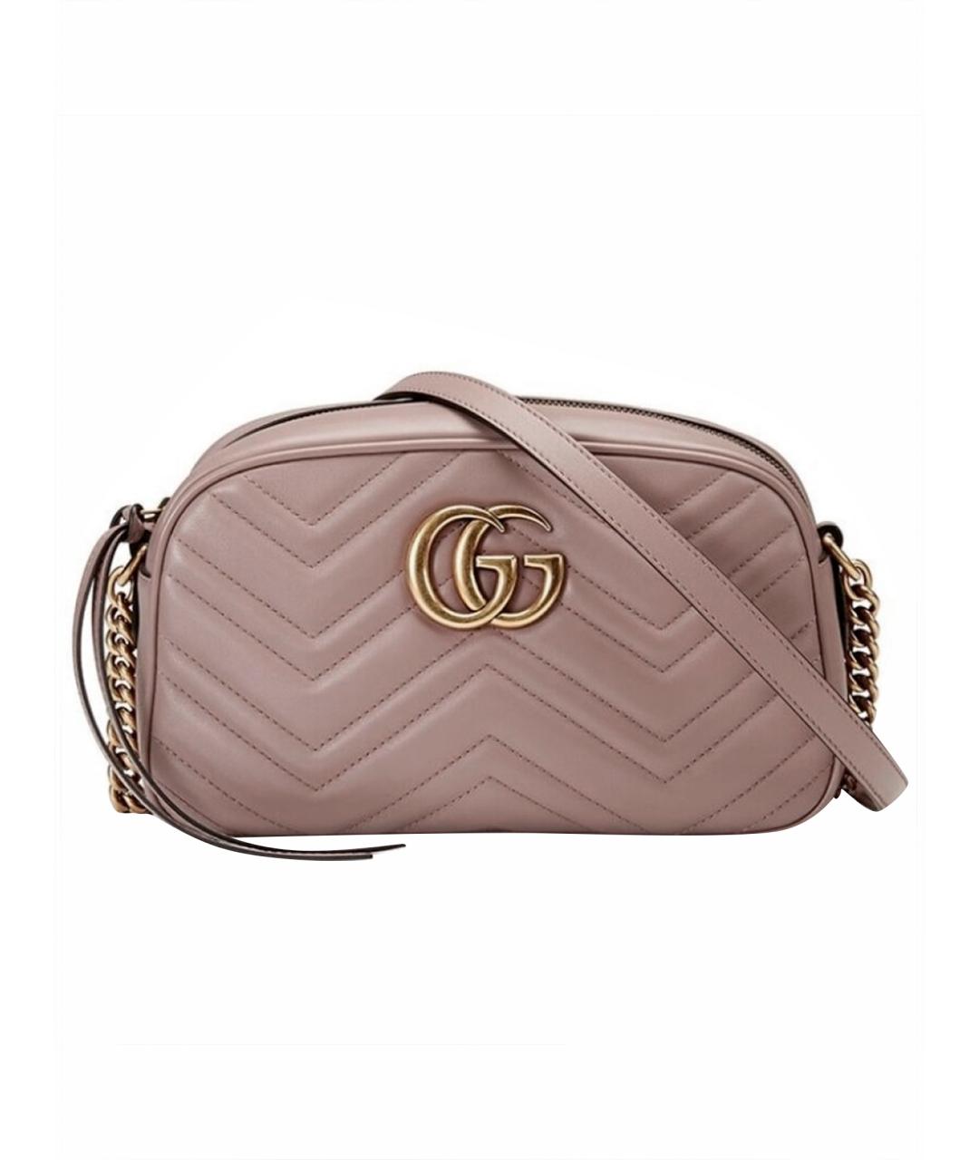 GUCCI Бежевая кожаная сумка через плечо, фото 1