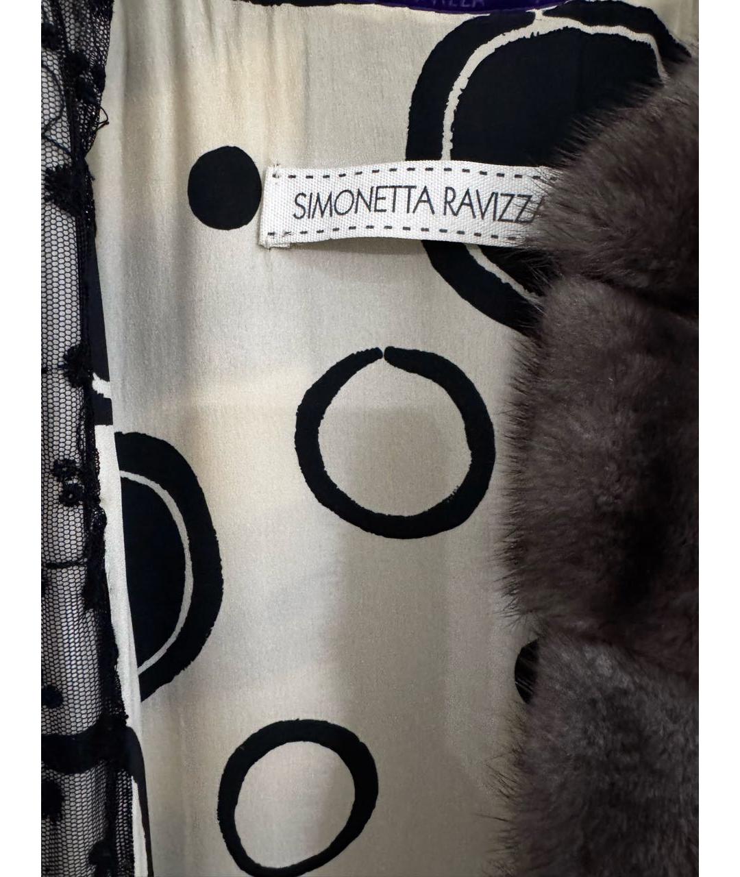SIMONETTA RAVIZZA Серая меховая шуба, фото 3