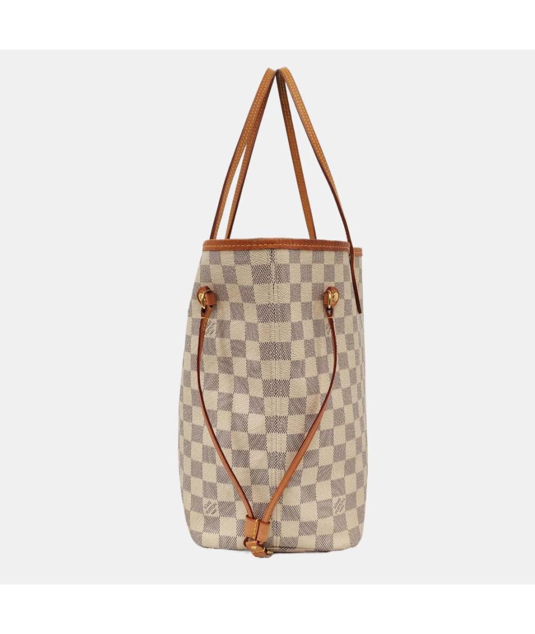 LOUIS VUITTON Бежевая кожаная сумка тоут, фото 3
