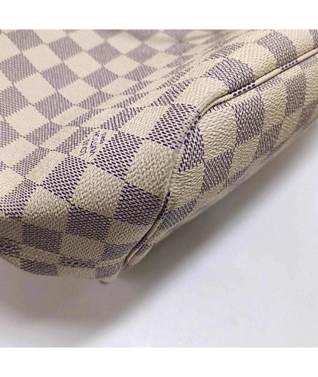 LOUIS VUITTON Бежевая кожаная сумка тоут, фото 7
