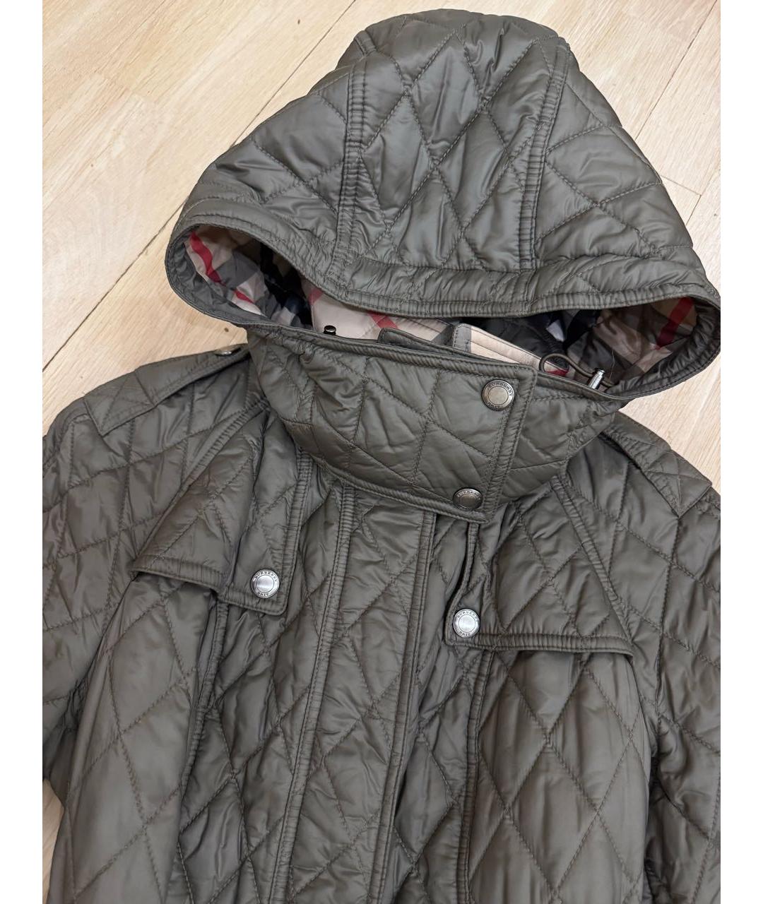 BURBERRY BRIT Хаки полиэстеровое пальто, фото 7