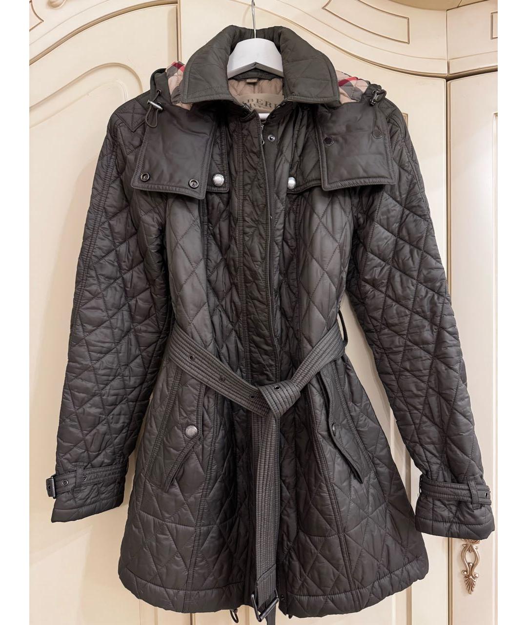 BURBERRY BRIT Хаки полиэстеровое пальто, фото 9
