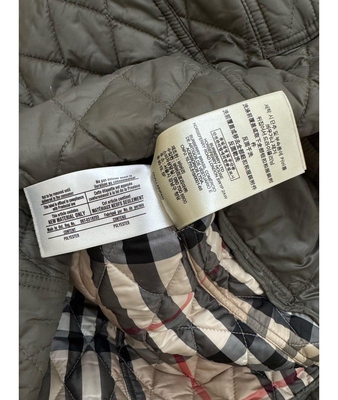 BURBERRY BRIT Хаки полиэстеровое пальто, фото 5