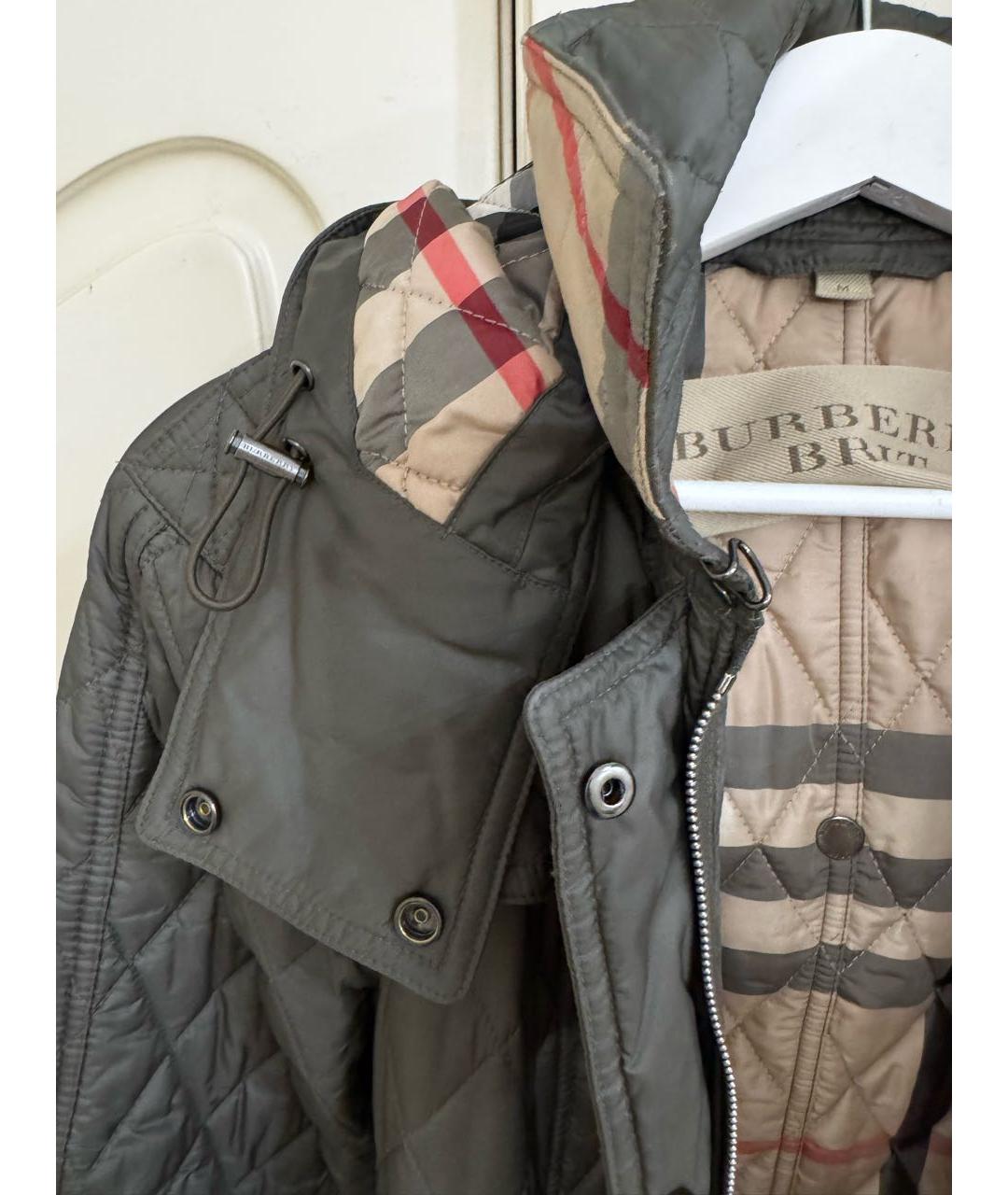 BURBERRY BRIT Хаки полиэстеровое пальто, фото 4