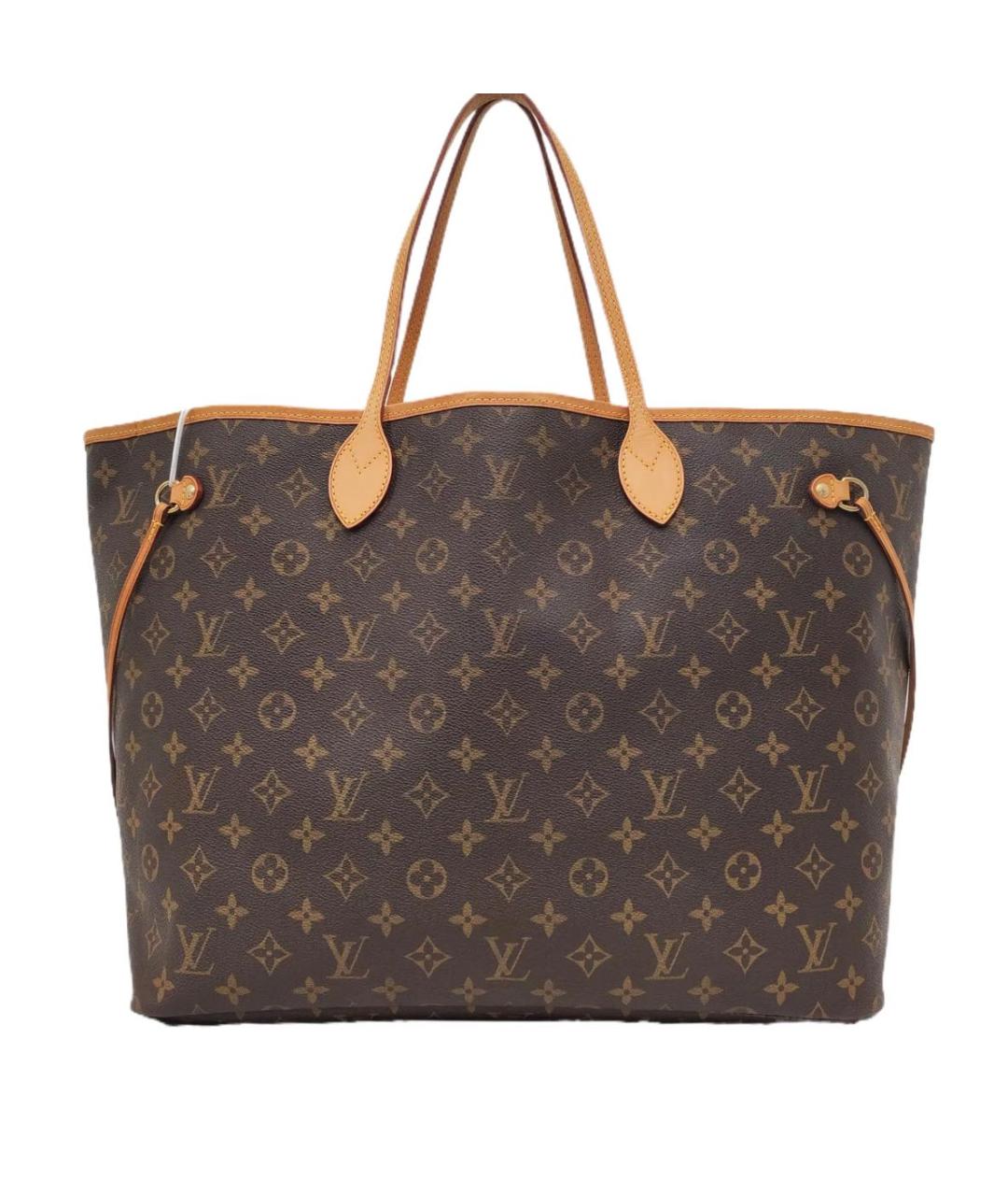 LOUIS VUITTON Коричневая кожаная сумка тоут, фото 1