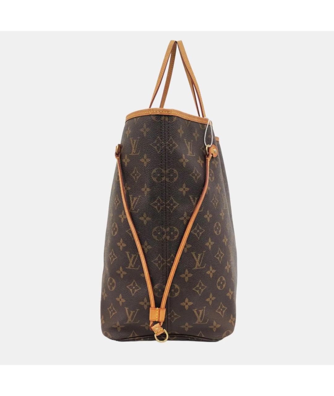 LOUIS VUITTON Коричневая кожаная сумка тоут, фото 3