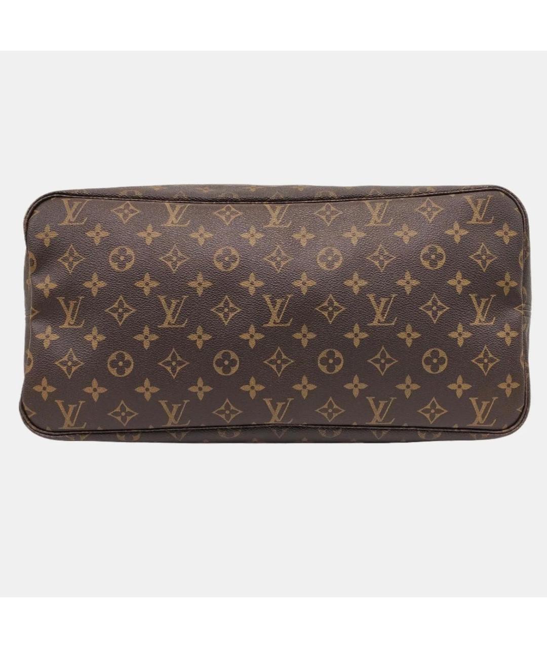 LOUIS VUITTON Коричневая кожаная сумка тоут, фото 5