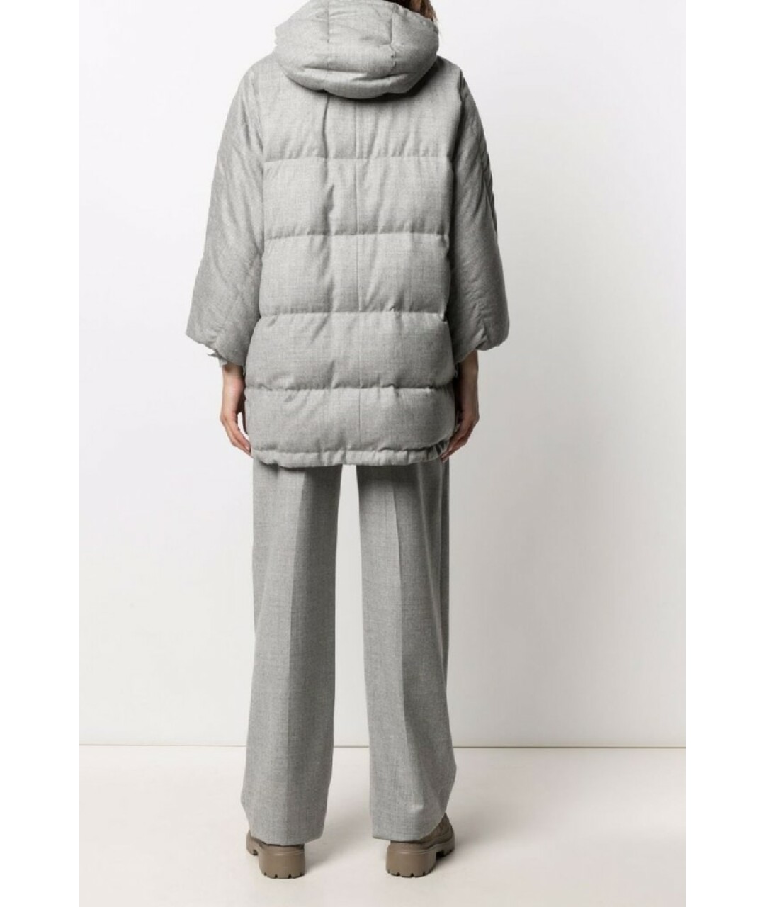 BRUNELLO CUCINELLI Серый пуховик, фото 4