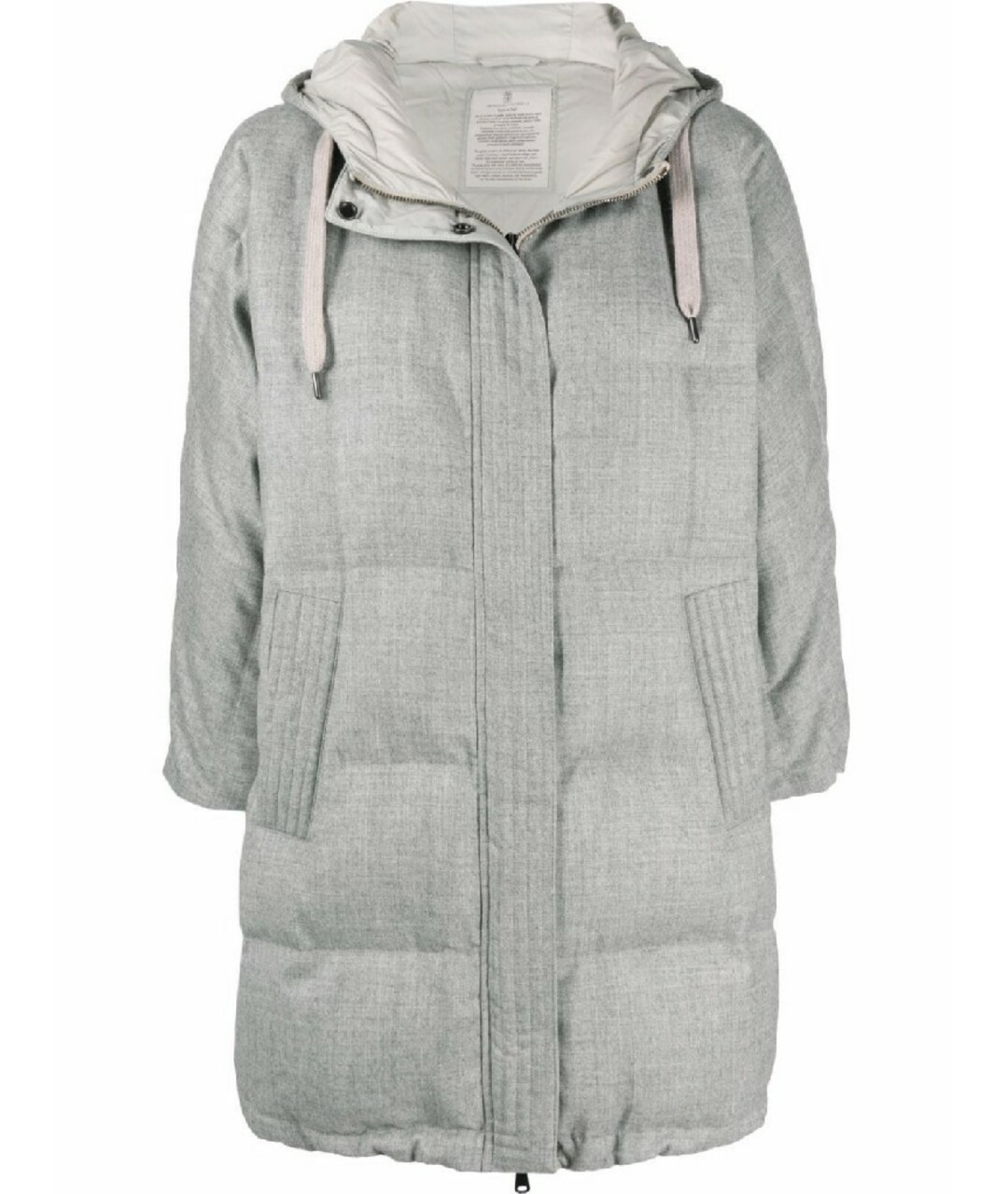 BRUNELLO CUCINELLI Серый пуховик, фото 1