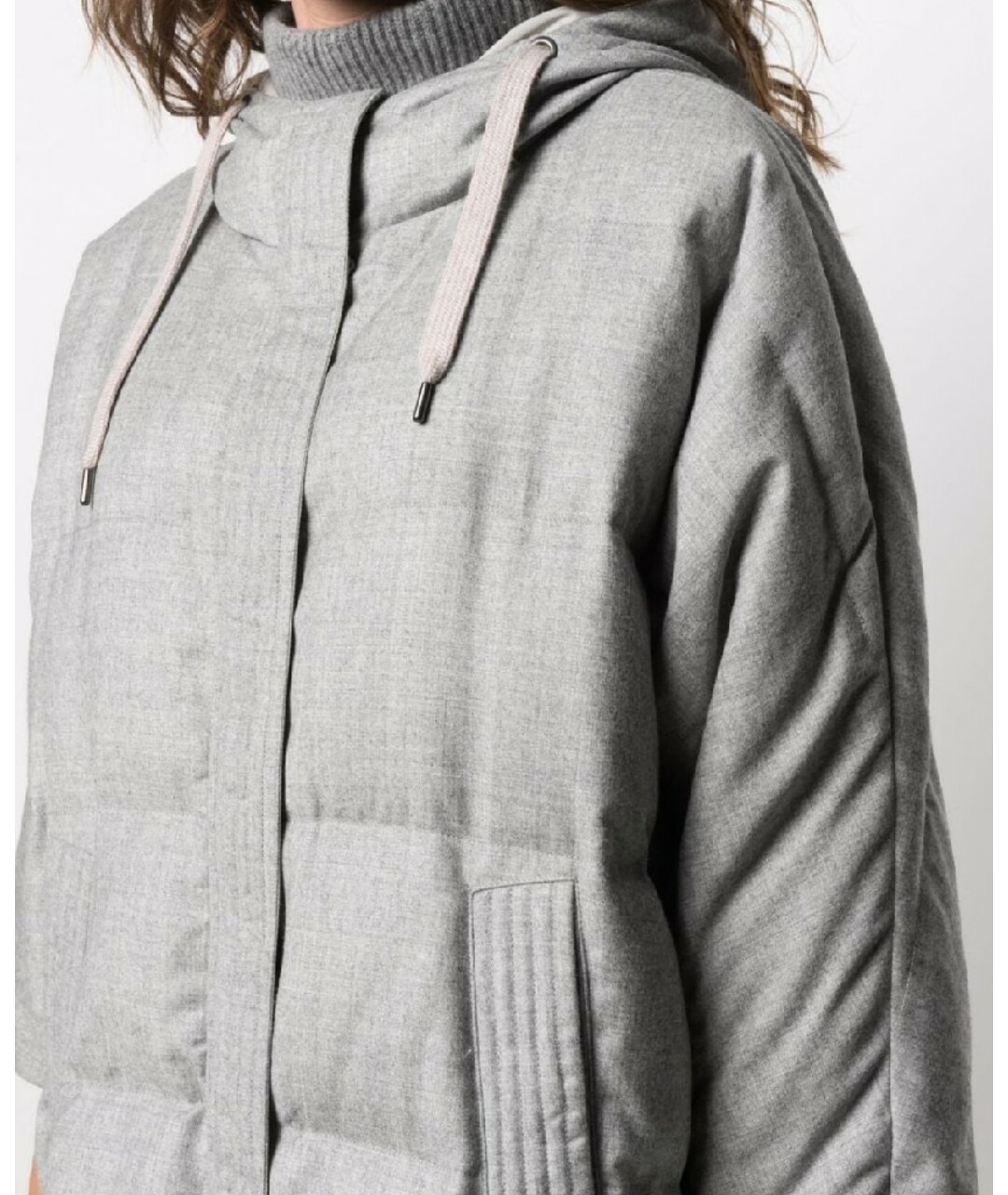 BRUNELLO CUCINELLI Серый пуховик, фото 5