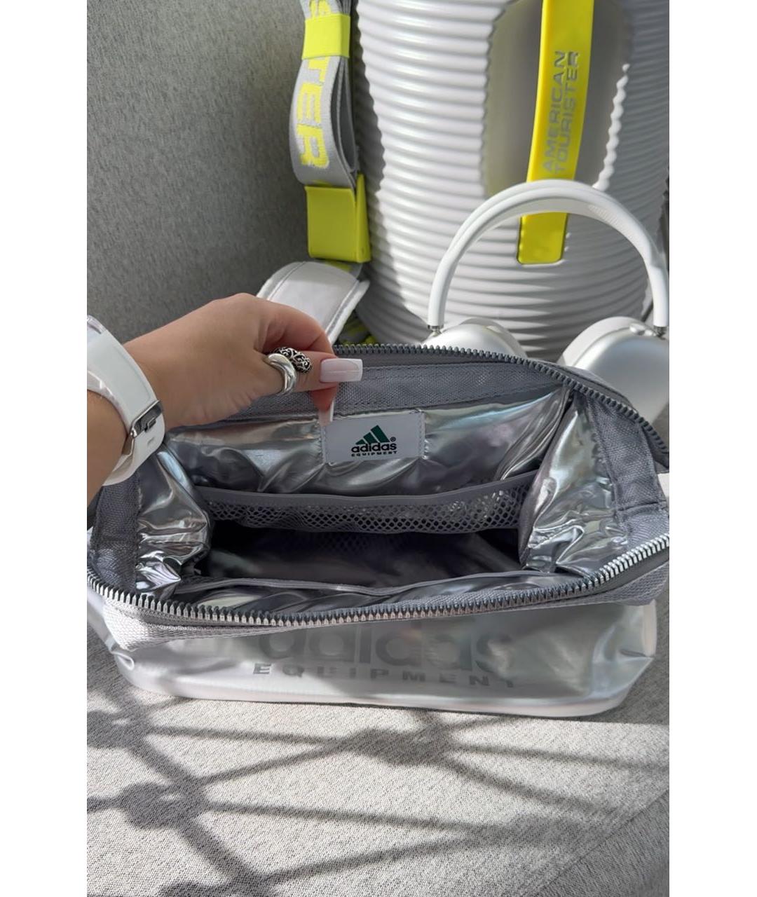 ADIDAS Серебряная дорожная/спортивная сумка, фото 3