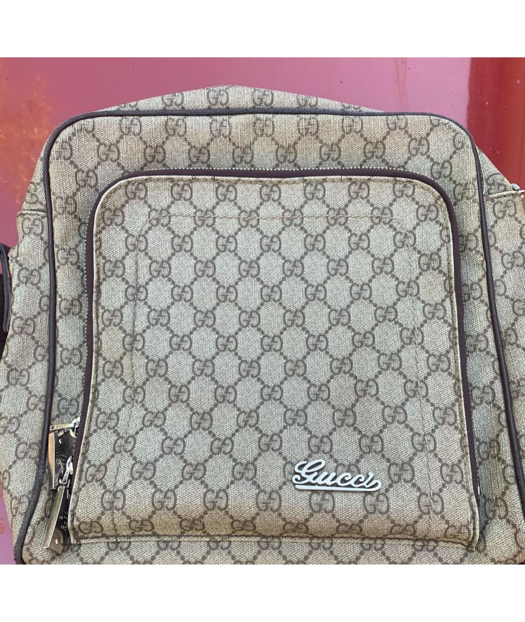GUCCI Бежевая кожаная сумка на плечо, фото 7