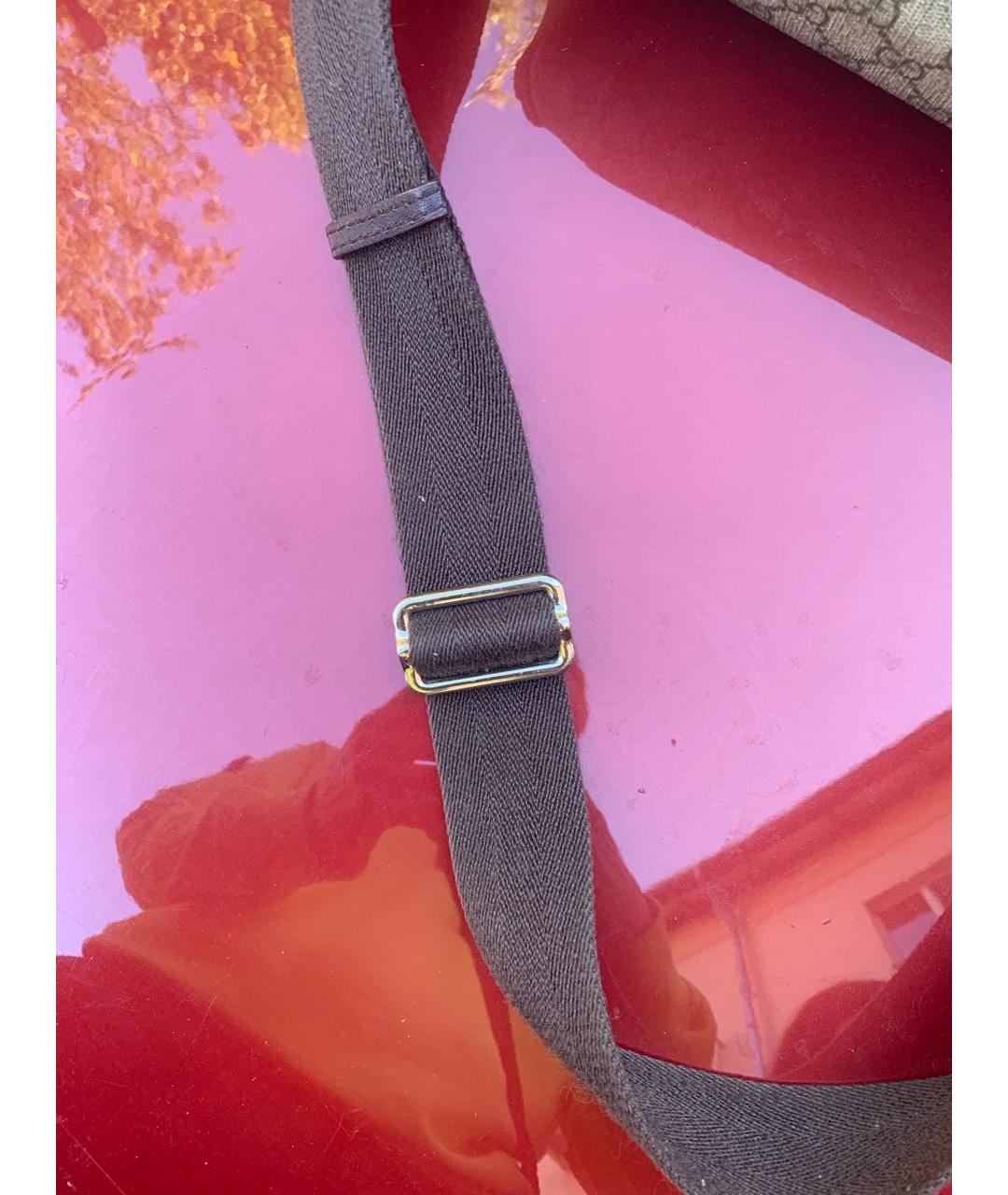 GUCCI Бежевая кожаная сумка на плечо, фото 6