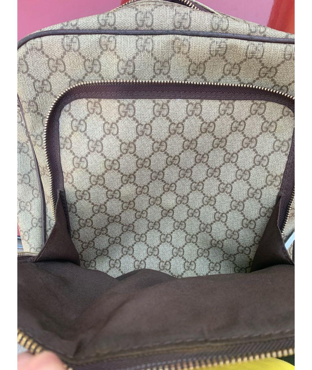 GUCCI Бежевая кожаная сумка на плечо, фото 2