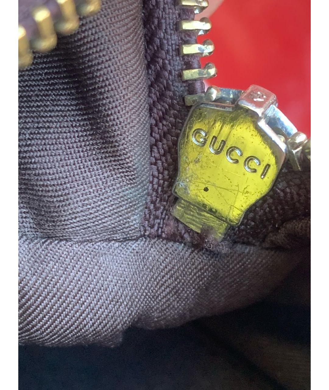 GUCCI Бежевая кожаная сумка на плечо, фото 5
