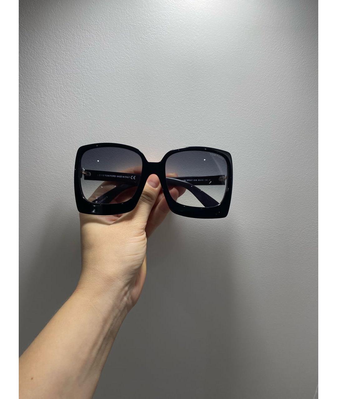 TOM FORD Черные пластиковые солнцезащитные очки, фото 5
