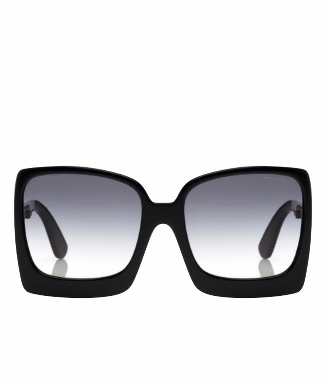 TOM FORD Черные пластиковые солнцезащитные очки, фото 1